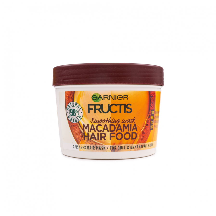 Garnier – Fructis Macadamia Hair Food 3 in 1 Maszk rakoncátlan hajra 390 ml