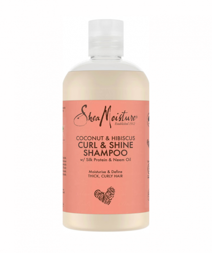 Shea Moisture – Curl&Shine sampon kókusz és hibiszkusz kivonattal 384 ml