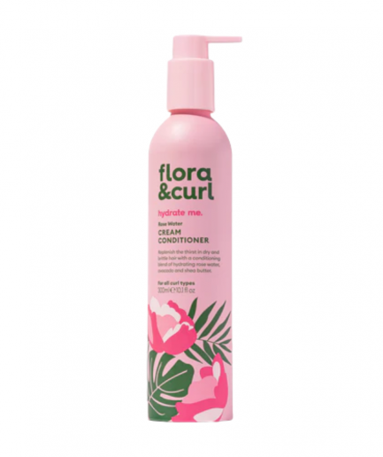 Flora & Curl – Rose Water Cream Conditioner, Krémes hajbalzsam 300 ml