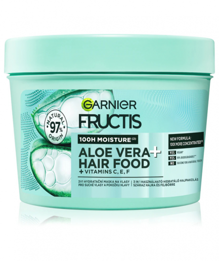 Garnier Fructis Aloe Vera Hair Food 3az1-ben pakolás száraz hajra 400 ml