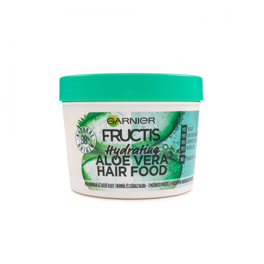 Garnier – Hair Food 3 in 1 Aloe Vera-s hidratáló hajpakolás 390 ml
