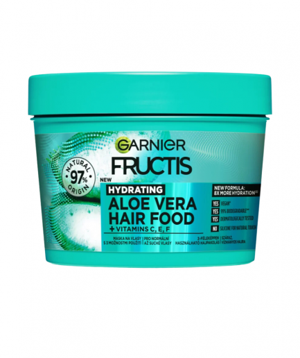 Garnier Fructis – Aloe Vera Hair Food 3az1-ben pakolás száraz hajra 400 ml