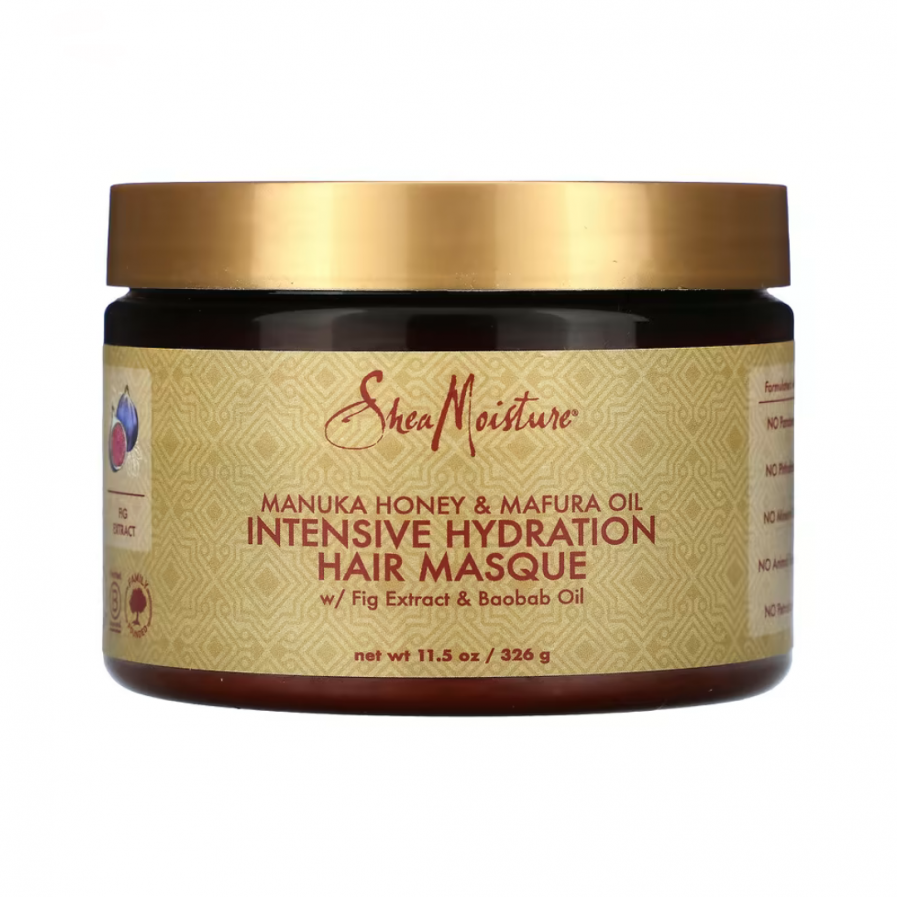 Shea Moisture – Manuka Honey & Mafura Oil Intensive Hydration Hair Masque, intenzíven hidratáló pakolás 326 g