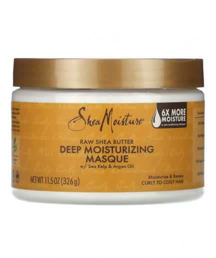 Shea Moisture Raw Shea Butter kezelő mélyhidratáló pakolás Shea vajjal 355 g
