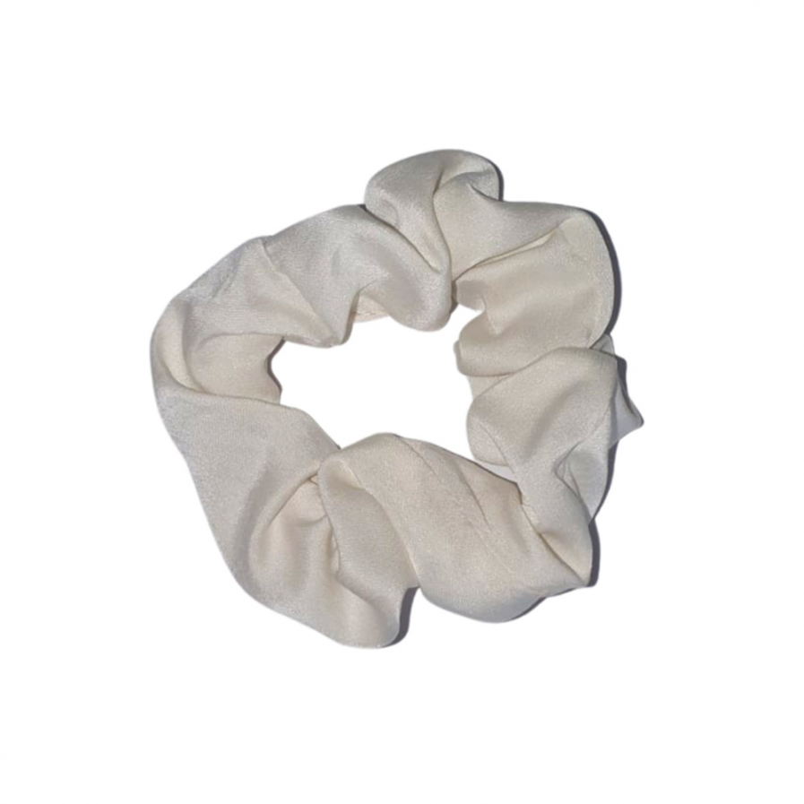 Natural Hysteria – Silk Scrunchie fehér hajgumi természetes selyemből