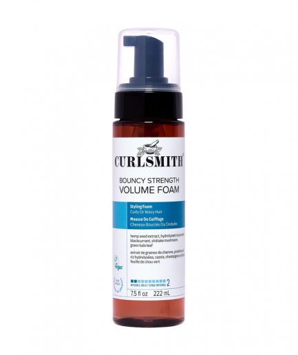 Curlsmith Strength Recipe Bouncy Strength Volume Foam volumennövelő hajhab 222 ml
