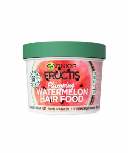 Garnier Fructis - Watermelon Hair Food 3az1-ben pakolás vékony hajra 390 ml