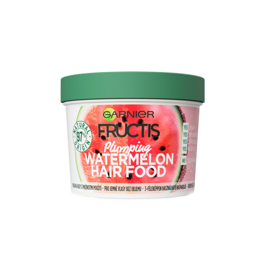 Garnier Fructis - Watermelon Hair Food 3az1-ben pakolás vékony hajra 390 ml