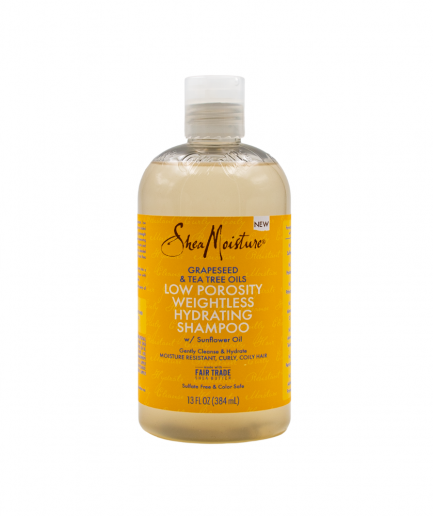Shea Moisture - Grapeseed & Tea Tree Oils Weightless Hydrating sampon alacsony porozitású hajra 384 ml