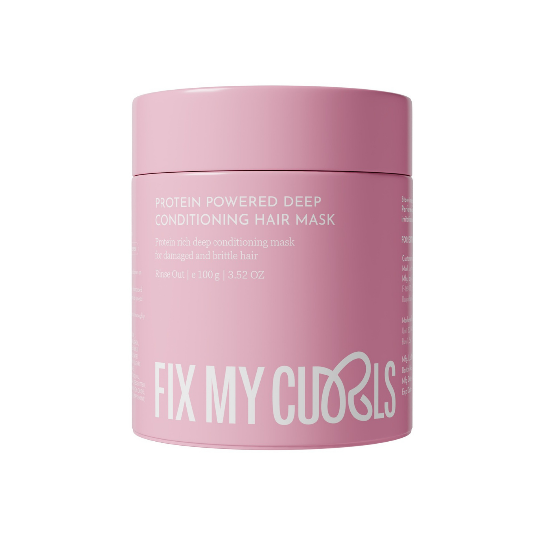 Fix My Curls Protein Powered Deep Conditioning Hair Mask proteines hajpakolás 100 g Fix My Curls Protein Powered Deep Conditioning Hair Mask proteines hajpakolás 100 g