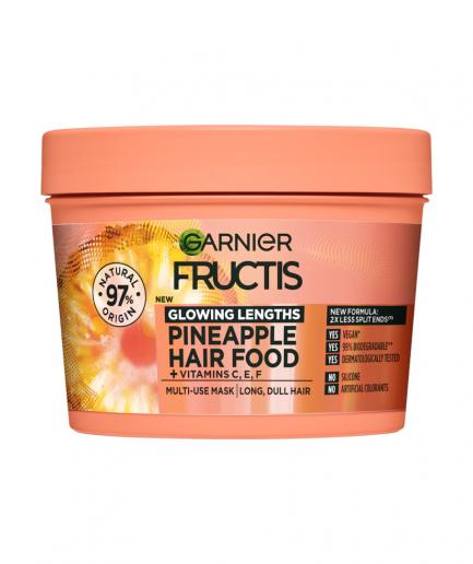 Garnier Fructis - Pineapple Hair Food pakolás töredezett hajvégekre 3 az 1-ben 400 ml