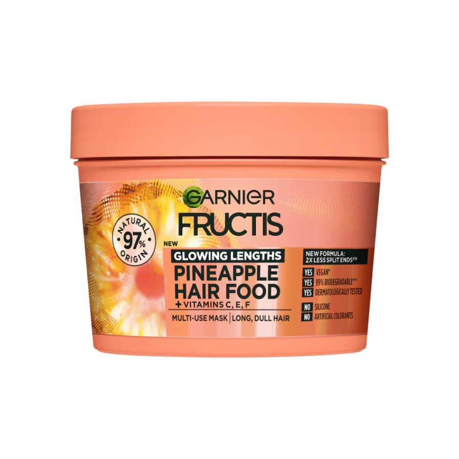 Garnier Fructis - Pineapple Hair Food pakolás töredezett hajvégekre 3 az 1-ben 400 ml