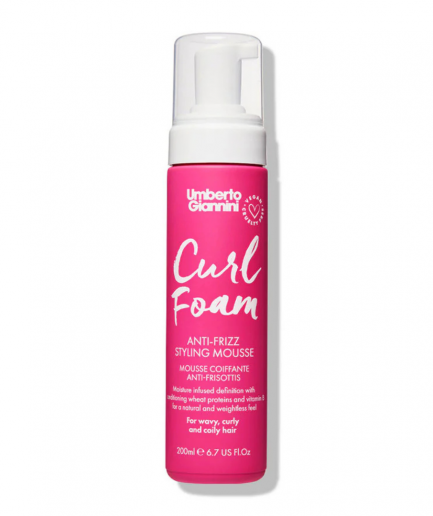 Umberto Giannini Curl Foam Anti-Frizz Styling Mousse, frizz elleni formázó hab a fürtök definiálásához 200 ml