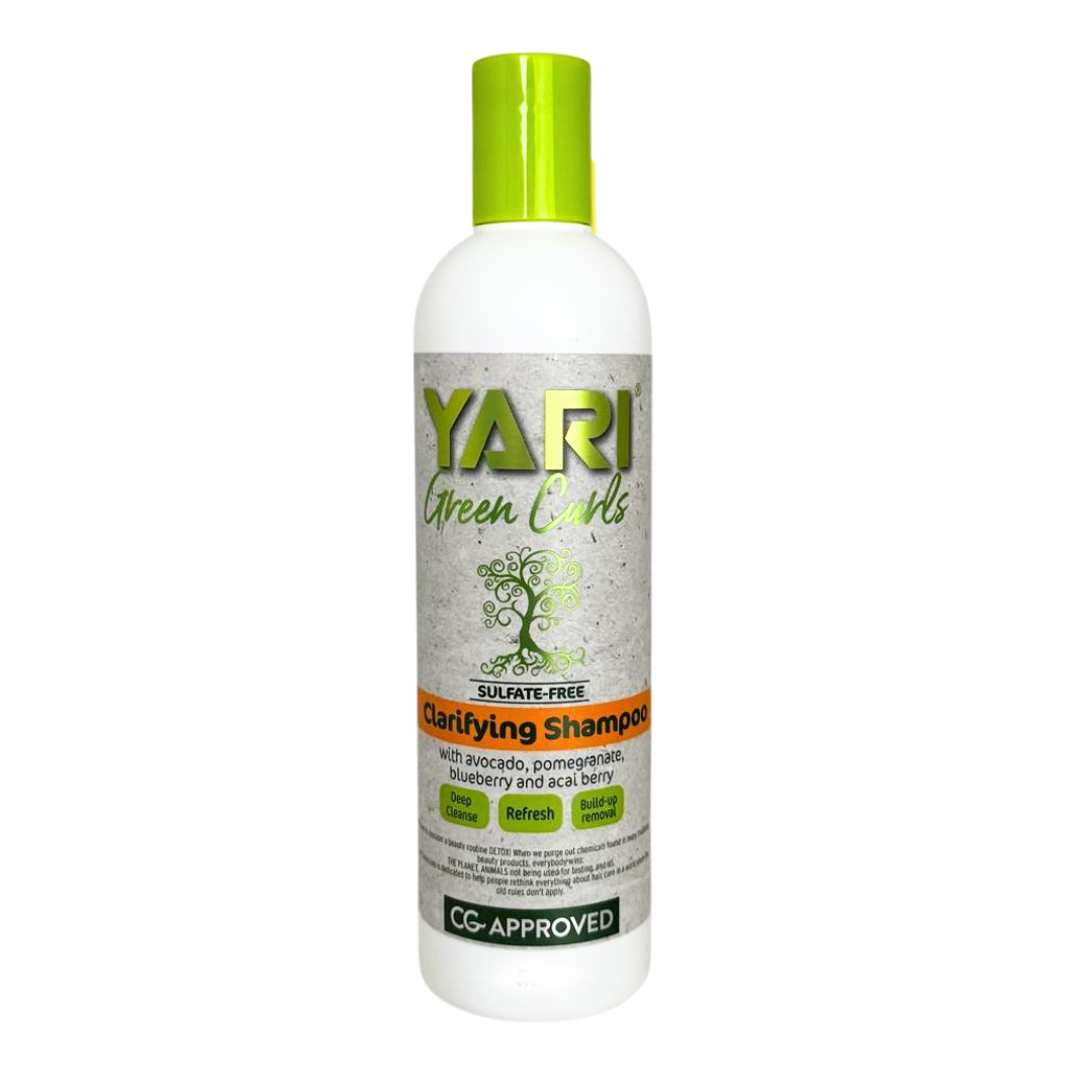 Yari Green Curls Clarifying Shampoo, mélytisztító sampon göndör hajra 355 ml Yari Green Curls Clarifying Shampoo, mélytisztító sampon göndör hajra 355 ml