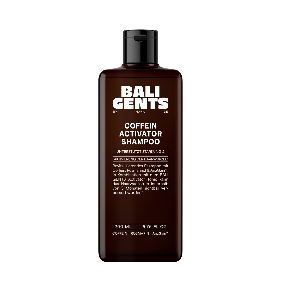 Bali Gents Coffein Activator Shampoo, fejbőrstimuláló és hajnövekedést támogató sampon férfiaknak 200 ml Bali Gents Coffein Activator Shampoo, fejbőrstimuláló és hajnövekedést támogató sampon férfiaknak 200 ml